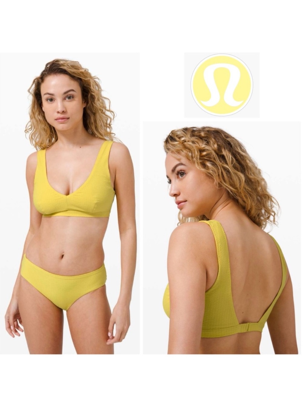 Lululemon Sz L Calm Tides Swim Top in Soleil
